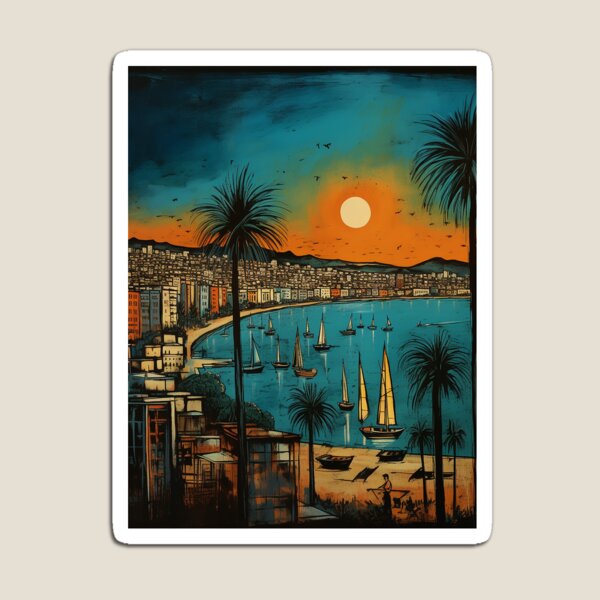 Item preview, Haifa travel vintage colorful anime graphics designed and sold by wonderfulpark.