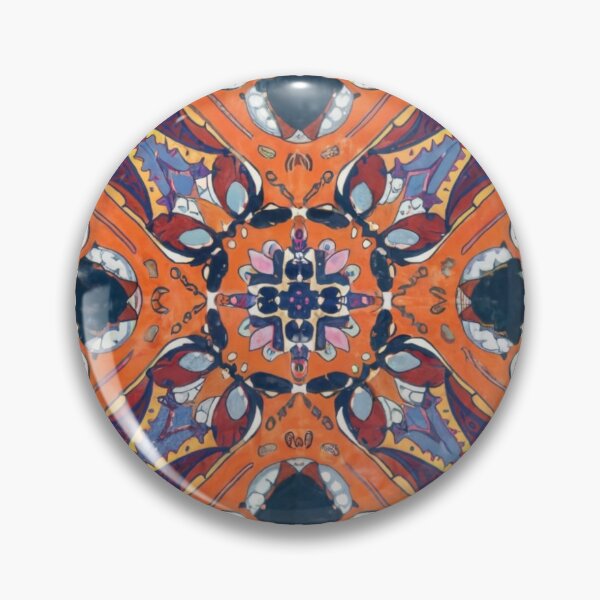 Item preview, Orange and purple retro 70s mandala boho pattern designed and sold by patterncrow.