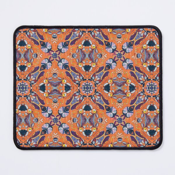 Item preview, Orange and purple retro 70s mandala boho pattern designed and sold by patterncrow.