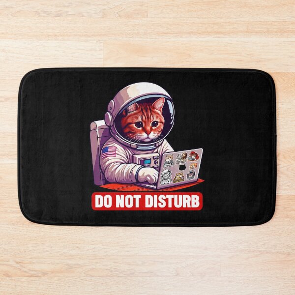 Item preview, Do Not Disturb Astronaut Tabby Cat Laptop designed and sold by plushism.