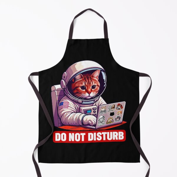 Item preview, Do Not Disturb Astronaut Tabby Cat Laptop designed and sold by plushism.