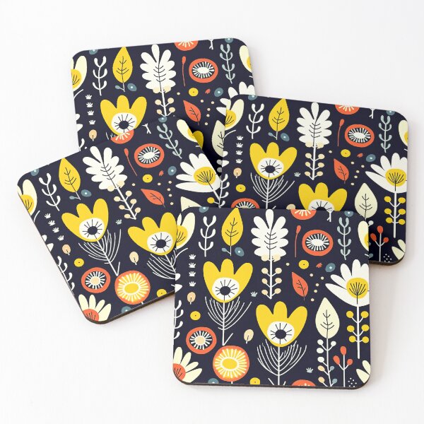 Item preview,  Scandinavian flower leaf pattern  designed and sold by Bubblegirl17.