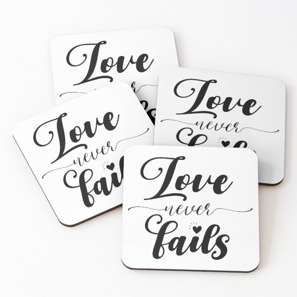 Item preview, Christian verse Love Never Fails designed and sold by BibleProject.