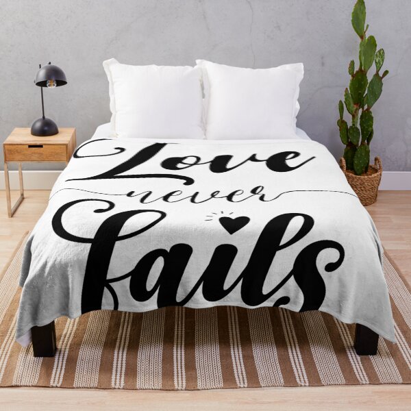 Item preview, Christian verse Love Never Fails designed and sold by BibleProject.