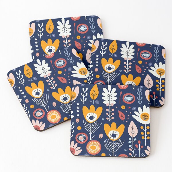 Item preview,  Scandinavian flower leaf pattern  designed and sold by Bubblegirl17.