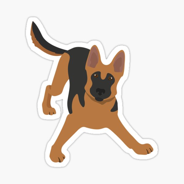 Item preview, German Shepherd Cute Play Pose Rough Digital Dog Sketch designed and sold by GSDDESIGNMERCH.
