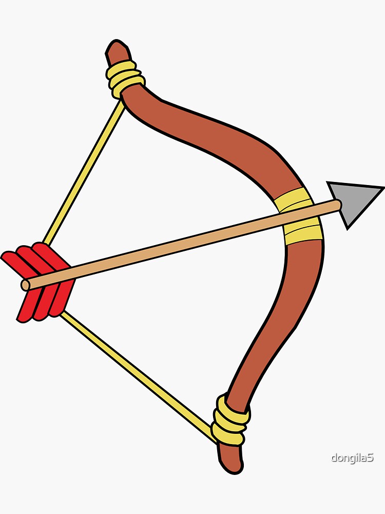 "bow and arrow" Sticker by dongila5 | Redbubble