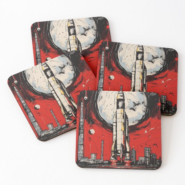 Item preview, Rocket travel vintage colorful anime graphics designed and sold by wonderfulpark.