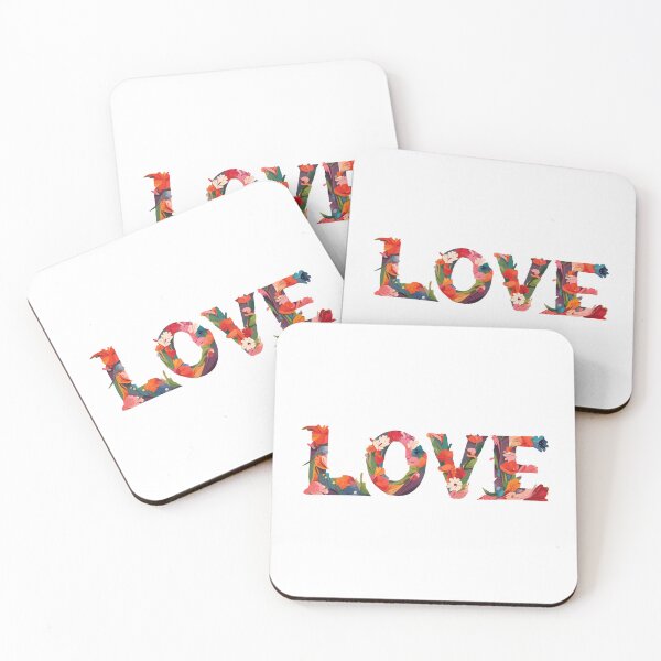 Item preview, Love. Floral typography. designed and sold by twisted-dot.