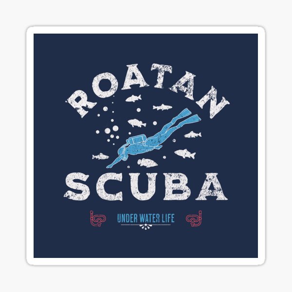 Roatan Scuba Diving - Underwater Life Sticker