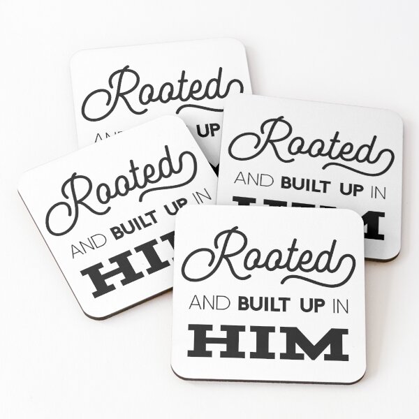 Item preview, Christian verse Rooted and Built Up in Him designed and sold by BibleProject.