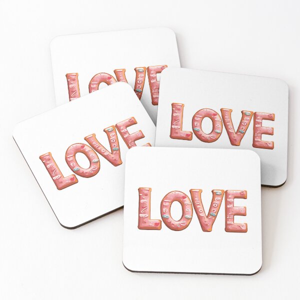 Item preview, Donut Love. Tasty typograph. Donuts in shape of letters. designed and sold by twisted-dot.