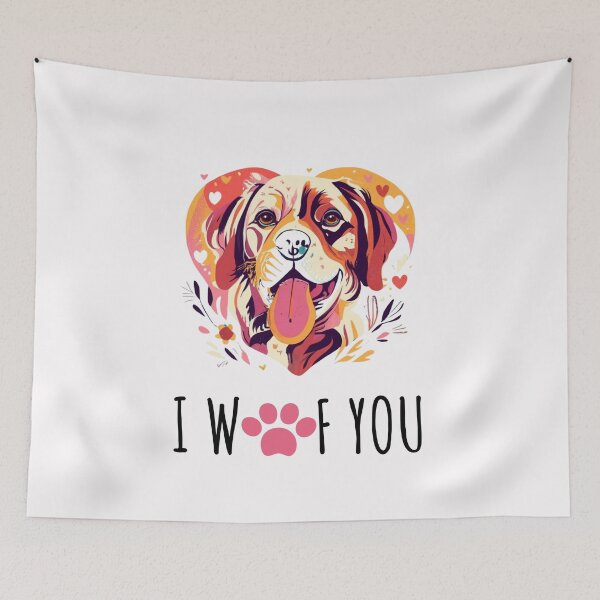 Item preview,  Dog I woof you ,love Valentines ,brafdesign designed and sold by Brafdesign.
