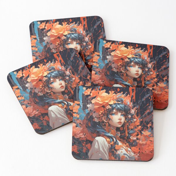 Item preview, Blossom Radiance: Portrait of a Colorful Japanese Muse designed and sold by ArtLab-store.