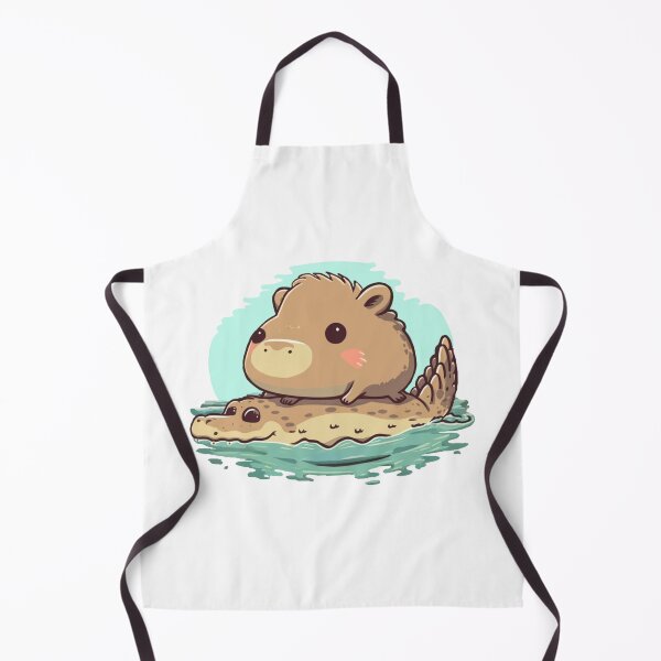 Item preview, Cute capybara riding on a crocodile designed and sold by EclipseThreads.