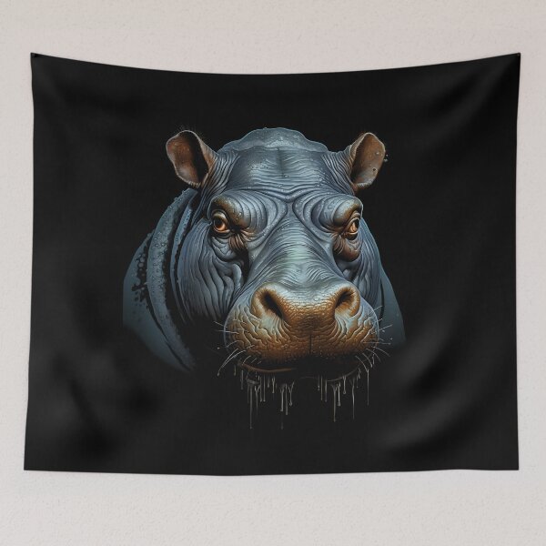 Item preview, hippopotamus | Hippopotamus head designed and sold by DerSenat.
