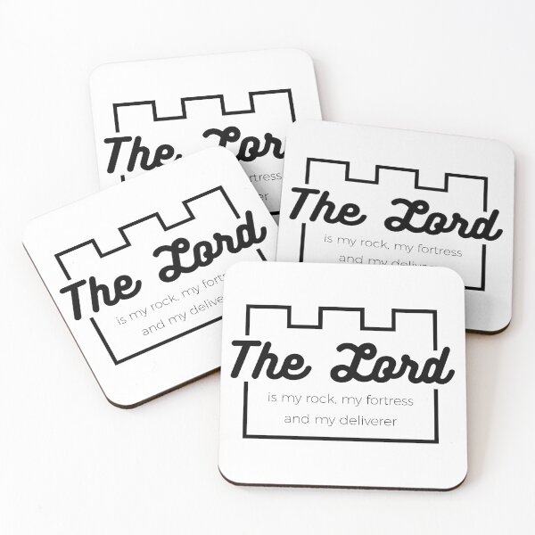 Item preview, Christian verse The land is my rock, my fortress and my deliverer designed and sold by BibleProject.