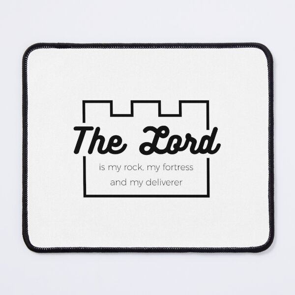 Item preview, Christian verse The land is my rock, my fortress and my deliverer designed and sold by BibleProject.