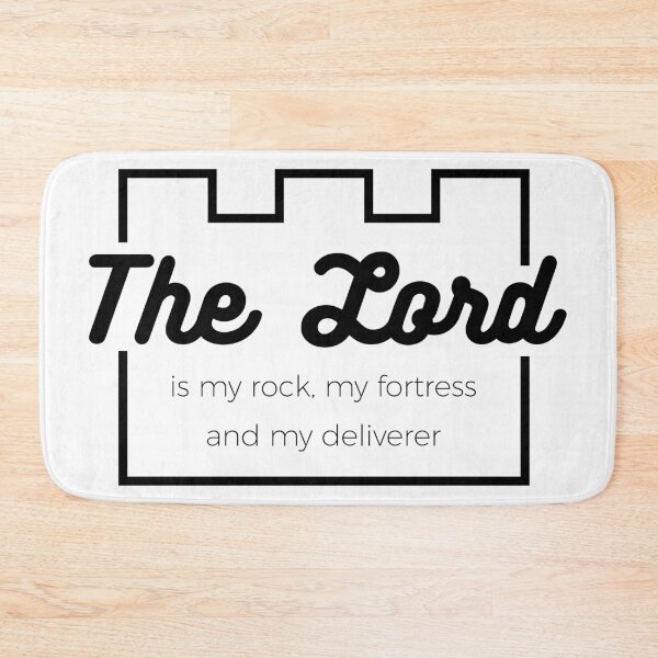 Item preview, Christian verse The land is my rock, my fortress and my deliverer designed and sold by BibleProject.
