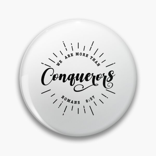 Item preview, Christian verse We are more than conquerors designed and sold by BibleProject.