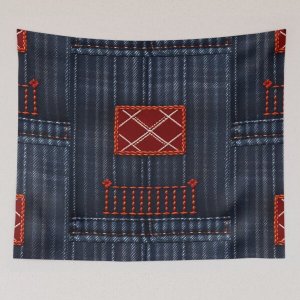 Item preview,  Jeans clothes, red embroidered jeans 9 designed and sold by Kader101.