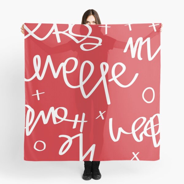 Urban Red Graffiti Text Scarf