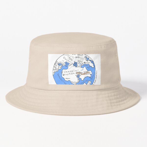 Map of Atlantis, Upper Hemisphere Bucket Hat