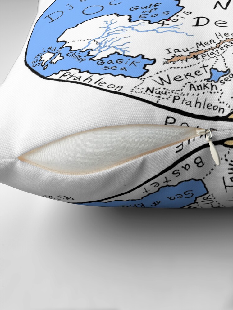 Thumbnail 2 of 4, Pillow, Map of Atlantis, Lower Hemisphere designed and sold by AtlantisGrail.