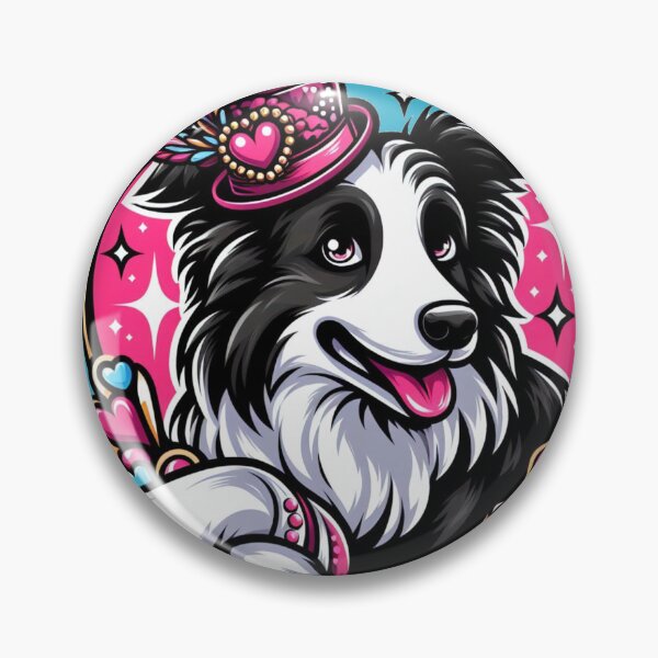 Item preview, Border Collie Black And White Dog smiley Dog Valentine designed and sold by CoffeeIsATrip.