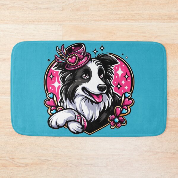 Item preview, Border Collie Black And White Dog smiley Dog Valentine designed and sold by CoffeeIsATrip.