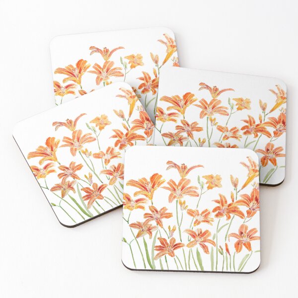 Item preview, orange daylily watercolor  designed and sold by SelenePaintings .