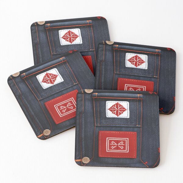 Item preview,  Jeans clothes, red embroidered jeans 8 designed and sold by Kader101.