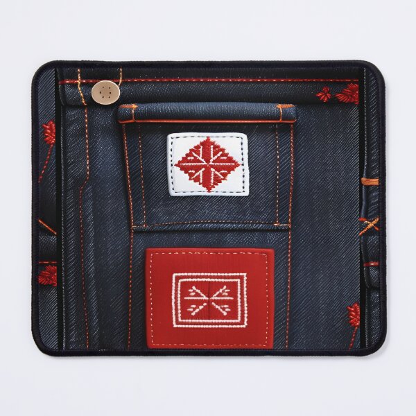 Item preview, Jeans clothes, red embroidered jeans 8 designed and sold by Kader101.
