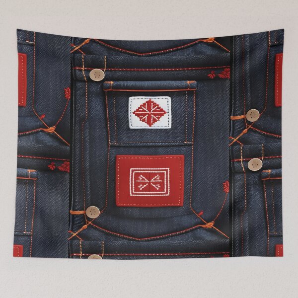 Item preview,  Jeans clothes, red embroidered jeans 8 designed and sold by Kader101.