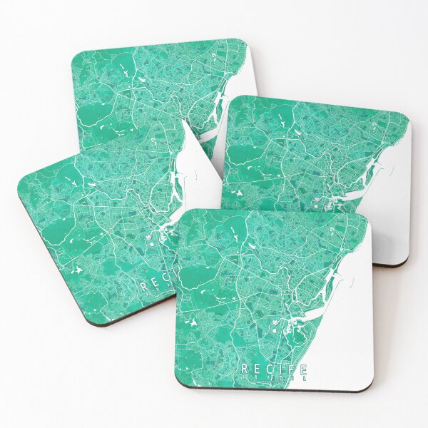 Item preview, Recife City Map of Pernambuco, Brazil - Watercolor designed and sold by deMAP.