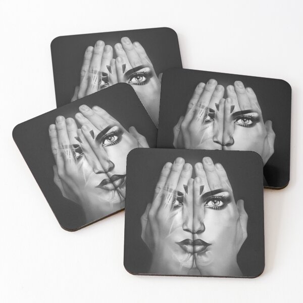 Item preview, White hands shroud Maori woman's face, symbolic confinement. designed and sold by WHITI_MANAWA.