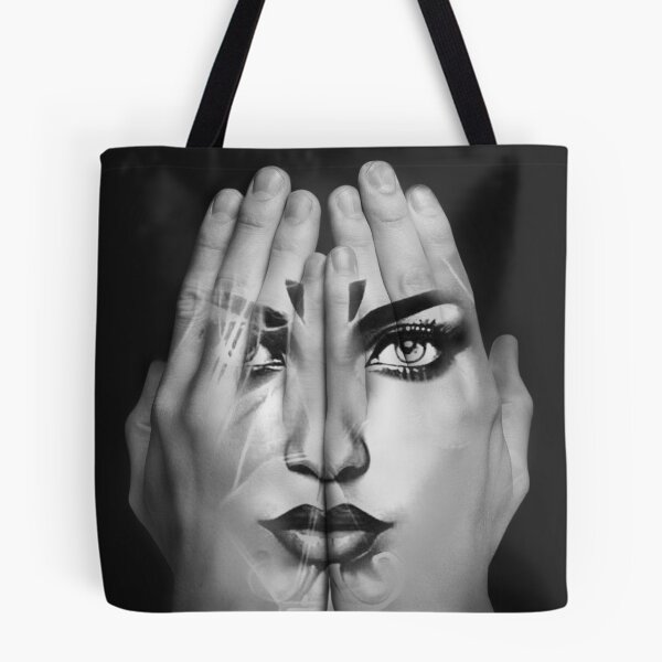 Item preview, White hands shroud Maori woman's face, symbolic confinement. designed and sold by WHITI_MANAWA.