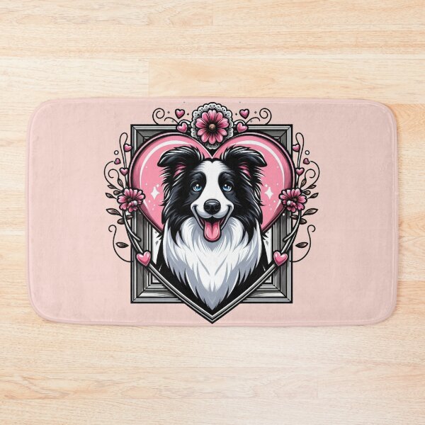 Item preview, Border Collie Black And White Dog smiley Dog Valentine's Day designed and sold by CoffeeIsATrip.