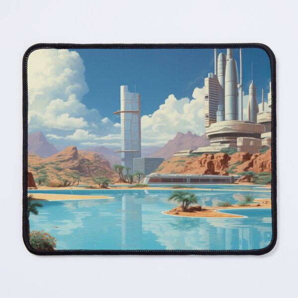 Item preview, utopian city, science fiction, retro designed and sold by Mauswohn.