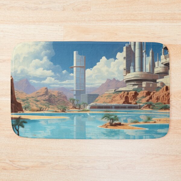 Item preview, utopian city, science fiction, retro designed and sold by Mauswohn.
