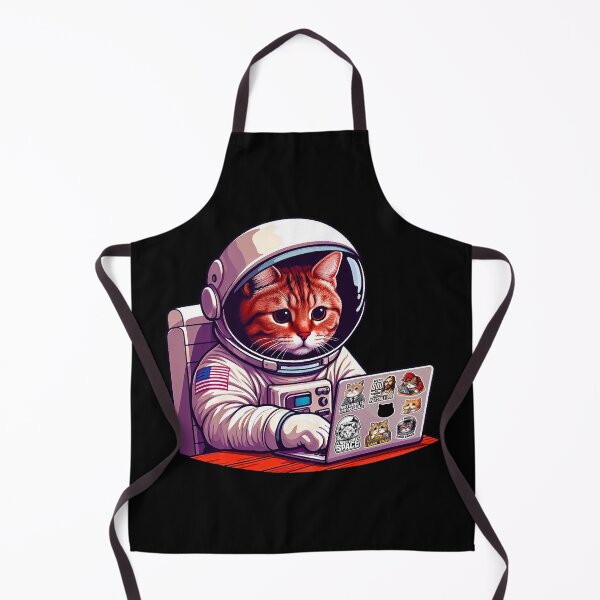 Item preview, Astronaut Tabby Cat Laptop I AM BUSY meme designed and sold by plushism.