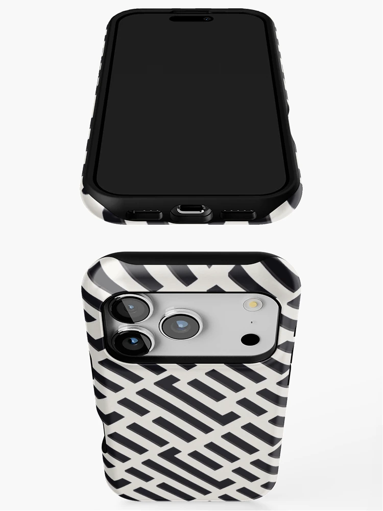 Thumbnail 3 of 4, iPhone Case, Line Tile pattern designed and sold by DestoPattern.