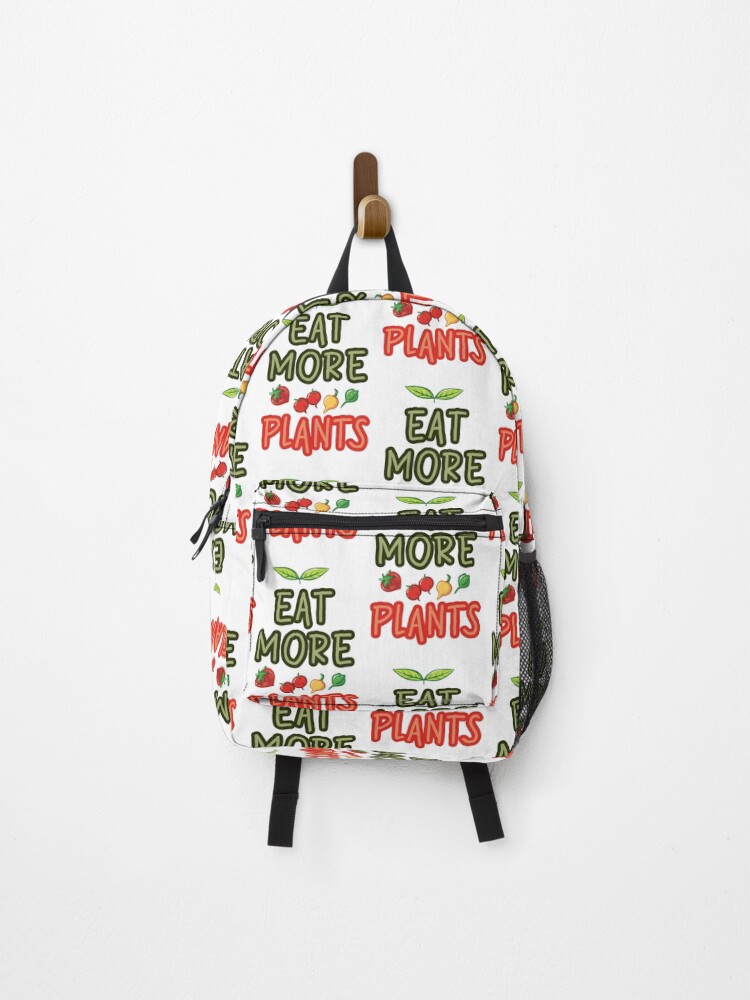 Thumbnail 1 of 3, Backpack, Eat more plants designed and sold by CosmicFreedom9.