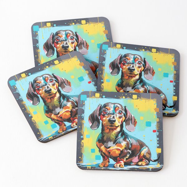 Item preview, Graffiti Art Painting of a daschund Sausage dog in an oil painting style designed and sold by Exclusively Motorsport.