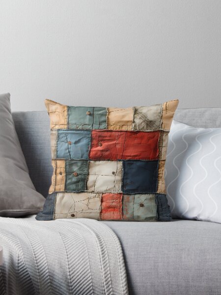 Item preview, Vintage Distressed Patchwork Pattern designed and sold by SecretDicer.