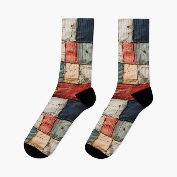 Item preview, Vintage Distressed Patchwork Pattern designed and sold by SecretDicer.
