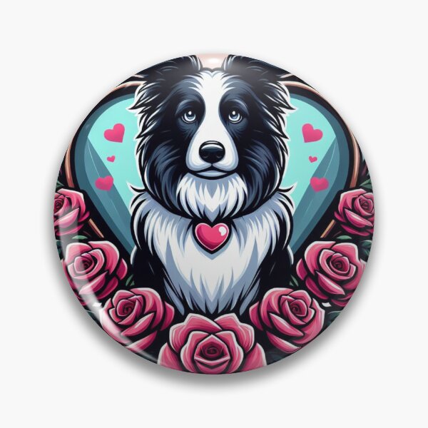 Item preview, Border Collie Black And White Herding Dog Valentine's Day designed and sold by CoffeeIsATrip.