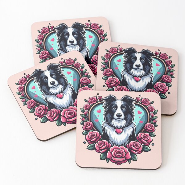 Item preview, Border Collie Black And White Herding Dog Valentine's Day designed and sold by CoffeeIsATrip.