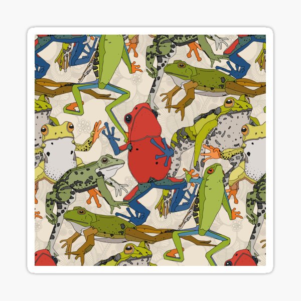 Item preview, leaping frogs almond designed and sold by scrummy.