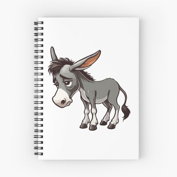 Item preview, Adorable Downcast Donkey - Cute Cartoon Animal Art for Animal Lovers designed and sold by Colorful Dreams.